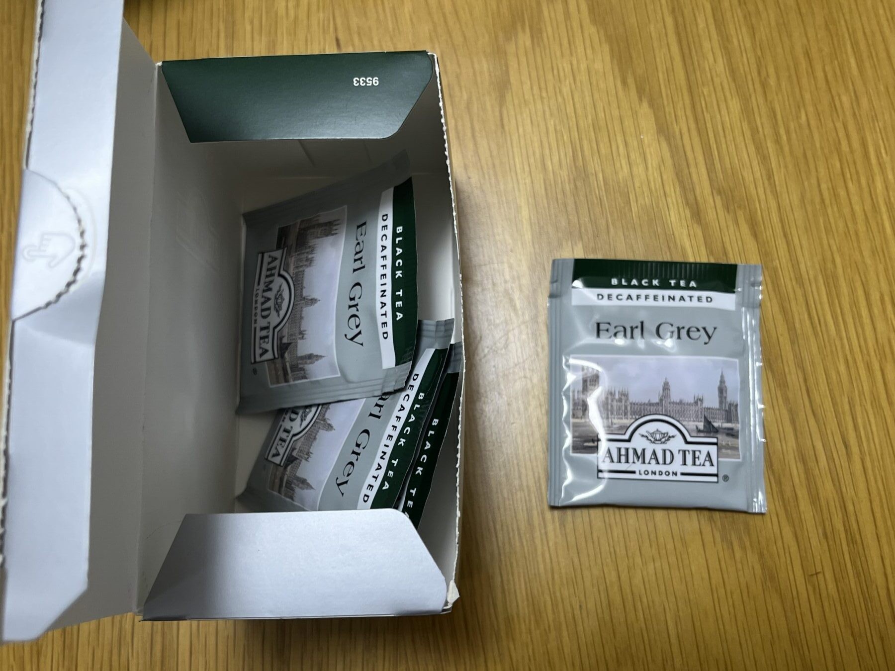 デカフェの紅茶パック